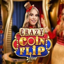 Crazy Coin Flip slot logo by Evolution at Morospin Casino