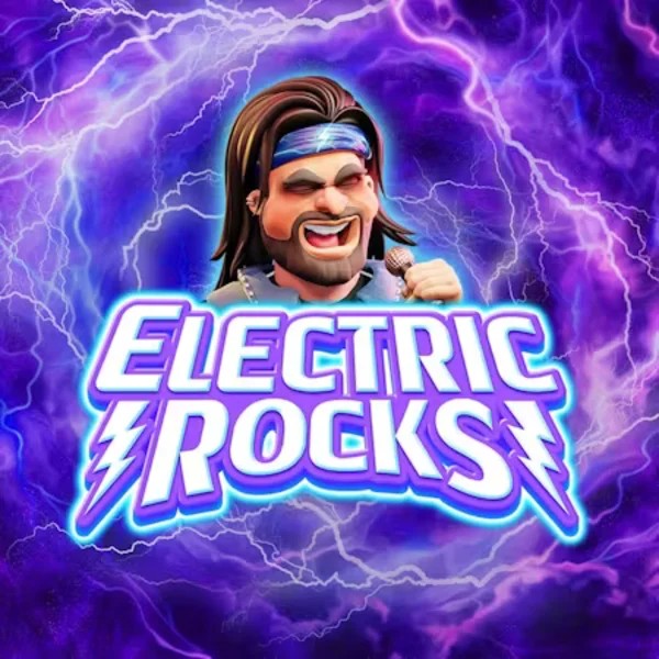 Electric Rocks slot logo by Inspired Gaming at Morospin Casino